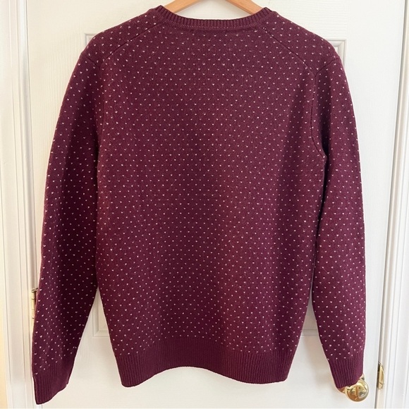 Brooks Brother Micro Dot V-Neck Wool Blend Sweater M - Picture 7 of 9